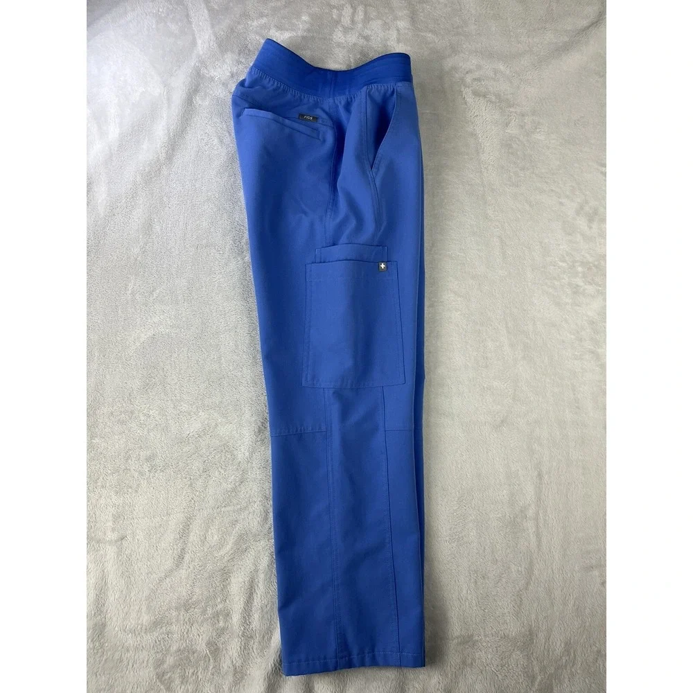 FIGS Axim Scrub Pants Men XS Blue Technical Collection Cargo Drawstring T2001
